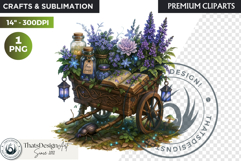 Fantasy clipart Magical Forest Village PNG for scrapbooking Product Image 1