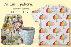 Seamless pattern with forest mushrooms. Can be used for fabr Product Image 1