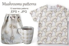 Seamless pattern Illustration with forest mushrooms Product Image 1