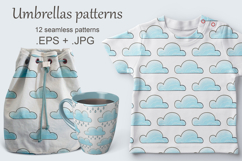 Seamless pattern with clouds. Illustration in hand draw Product Image 1