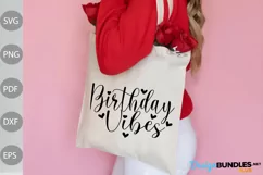 Birthday Vibes SVG Cut Files, Girls Birthday SVG Design Product Image 2