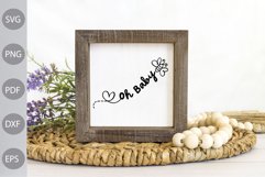 Oh Baby SVG Cut File/ Oh Baby With Bee SVG Design Product Image 3