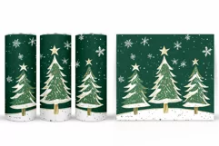 Christmas Tree Tumbler Sublimation. Christmas Tumbler Design Product Image 2