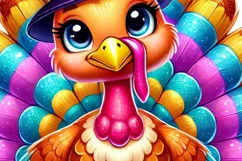 Thankful Grateful Turkey PNG, Happy Thanksgiving Watercolor Product Image 5