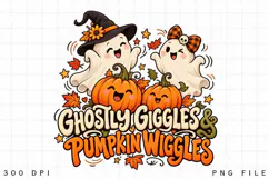 Ghostly Giggles and Pumpkin Wiggles Halloween Sublimation Product Image 2