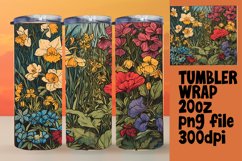 Retro Floral Design Tumbler Wrap - 20oz Collection Product Image 1