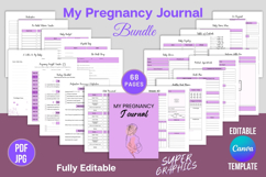 Pregnancy Journal Canva Template | Editable 40 Weeks Planner Product Image 1
