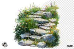 Wildflowers Pathway Clipart Product Image 1