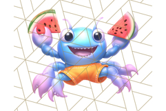 Sea Creatures With Summer Accessories PNG Clipart Product Image 3