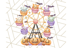 Creepy Carnival Halloween Clipart PNG with Hayride Art Product Image 3