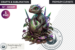 Cute Baby Dragon in a egg Clipart, dragon egg, Fantasy PNG Product Image 1