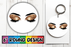 Whimsical Circle Car Coasters PNG, Woman Eyes Product Image 1