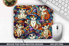 Halloween Cat Mouse Pad Sublimation, Halloween Mouse Pad PNG Product Image 1