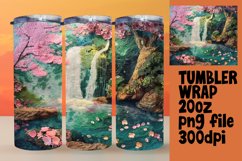 Lively 3D Landscape Tumbler Wrap for Sublimation Product Image 1