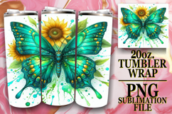Serene Days 20oz tumbler wrap, Butterfly Product Image 1