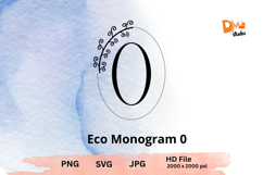 Eco Monogram Minimal Nature- Inspired Letter Set PNG SVG JPG Product Image 1