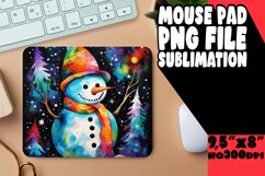 Holiday Frost Snowman Mouse Pad Sublimation Art Product Image 1