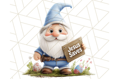 Easter Christian Gnome Clipart PNG Bundle, He Is Risen Art Product Image 27