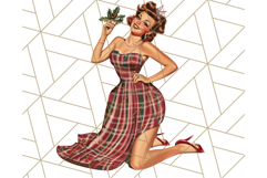 Vintage Glamorous Christmas Party Clipart PNG, Holiday Png Product Image 3