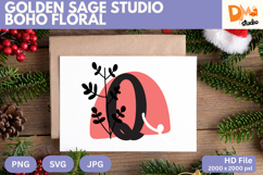 Golden Sage Studio Boho Floral Monogram Product Image 1