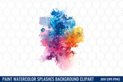 Watercolor Splashes Background Clipart Product Image 1
