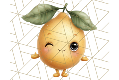 Fruit Doodles Clipart, Cute Cartoon Fruit PNG, Kawaii Food Product Image 3