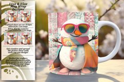 Christmas in July Snowman Mug Wrap 11oz/15oz Winter Magic Product Image 1