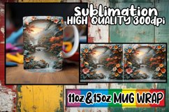 Nature's Beauty: 3D Landscape Mug Pattern Product Image 1