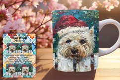 Christmas Peeking Dog Pattern Winter Mug Wrap 11oz 15oz Product Image 1