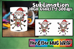 Cozy thoughts 11oz 15oz sublimation wrap, Funny Santa Product Image 1