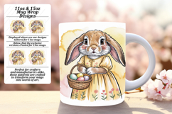Enchanting 15oz Mug Wrap Png Template , Easter Bunny Product Image 1