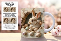 Happy Easter 3D Hole Mug Wrap, Bunny Fun Product Image 1