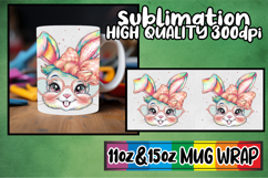 Playful afternoons 11oz 15oz sublimation wrap, Easter Bunny Product Image 1