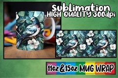 Joyful reflections 11oz 15oz sublimation wrap, 3D Bird Product Image 1