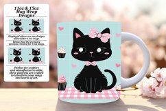 Artistic Watercolor Kitten Mug Wrap PNG Product Image 1