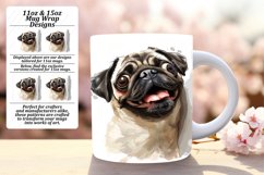 Amusing Watercolor Dog Joy Mug Wrap - 11oz/15oz Product Image 1