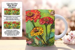 Mug Wrap Design 11oz/15oz Colorful Floral PNG Product Image 1