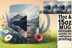 Nature-Inspired Mug Wrap Sublimation Art for 11oz/15oz Product Image 1