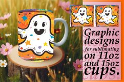 15x Spooky Ghost Mug Wrap Bundle, Halloween 11oz &amp; 15oz PNG Product Image 10