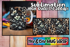 Happy moments 11oz 15oz sublimation wrap, Leopard Prints Product Image 1