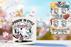 Customized Png For 15oz Mug Wrap , Funny Ghost Product Image 1