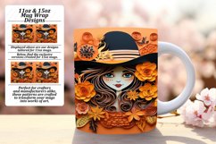 11oz 15oz Fall-Themed 3D Halloween Mug Wrap Product Image 1