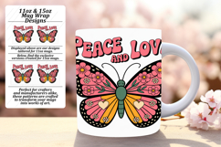 Luxurious 11oz Png Mug Wrap Template , Butterfly Product Image 1