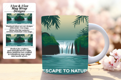 Charming 15oz Mug Wrap Png Artwork , Adventure Product Image 1