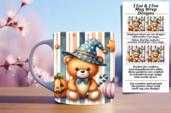 Creative 15oz Png Mug Wrap Template , Teddy Bear Product Image 1