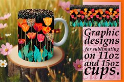 Glittery Flower Leopard Sublimation Wrap Product Image 1