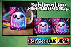 Heartwarming days sublimation print wrap, 3D Cute Ghost Product Image 1
