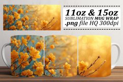 Spring Flowers Art Mug Wrap - Pattern 11oz 15oz Product Image 1