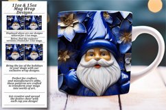 Glossy Festivities: 3D Gnome Christmas Mug Wrap Product Image 1
