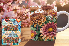 Sweet 15oz Mug Wrap Png Design , Flowers Product Image 1